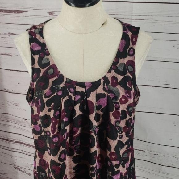 Apt.‎ 9 Abstract Dotted Pleated Front Tank Top - Picture 4 of 7